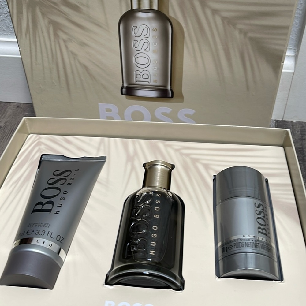 Men Brand New Hugo Boss Eau De Perfume Set Fragrance Natural Speay